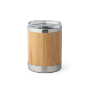 Copo em bambu e aço inox 350 mL - Brinde Corporativo Personalizado | Enova