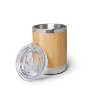 Copo em bambu e aço inox 350 mL - Brinde Corporativo Personalizado | Enova