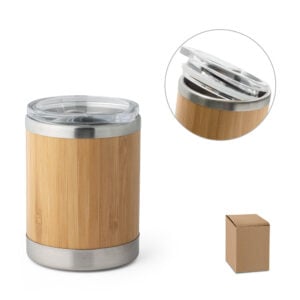 Copo em bambu e aço inox 350 mL - Enova Brindes Personalizados
