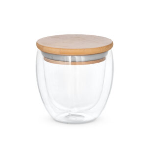 Copo térmico de viagem em vidro borossilicato 250 mL - Brinde Corporativo Personalizado | Enova