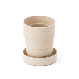 Copo de viagem retrátil em fibra de bambu (50%) e PP (50%) 210 mL - Brinde Corporativo Personalizado | Enova