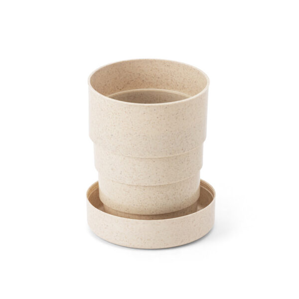 Copo de viagem retrátil em fibra de bambu (50%) e PP (50%) 210 mL - Brinde Corporativo Personalizado | Enova