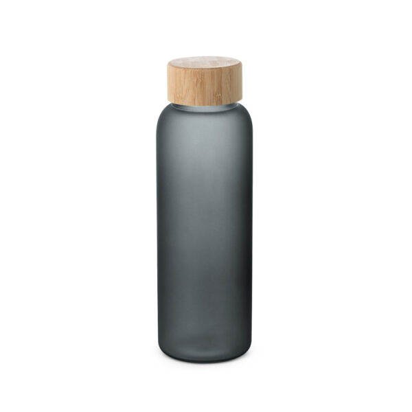 Squeeze de vidro borossilicato fosco com tampa em bambu 500 mL - Brinde Corporativo Personalizado | Enova