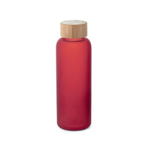 Squeeze de vidro borossilicato fosco com tampa em bambu 500 mL - Brinde Corporativo Personalizado | Enova
