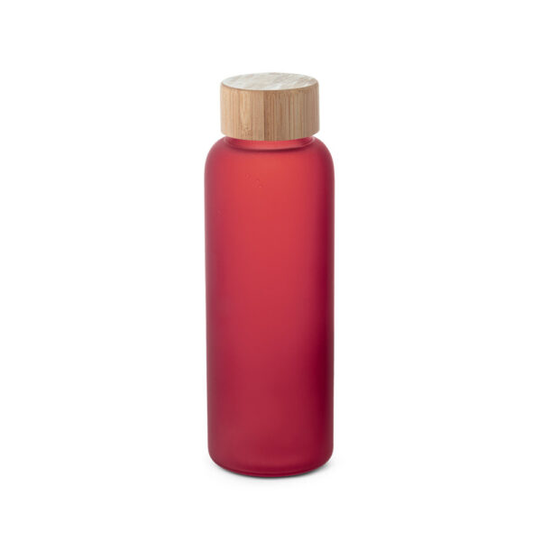 Squeeze de vidro borossilicato fosco com tampa em bambu 500 mL - Brinde Corporativo Personalizado | Enova