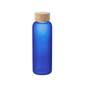 Squeeze de vidro borossilicato fosco com tampa em bambu 500 mL - Brinde Corporativo Personalizado | Enova