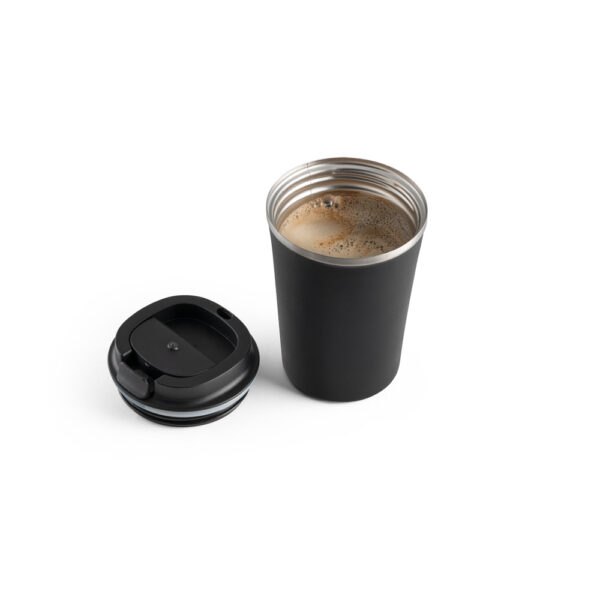 Copo térmico de viagem em aço inox e PP 470 mL - Brinde Corporativo Personalizado | Enova