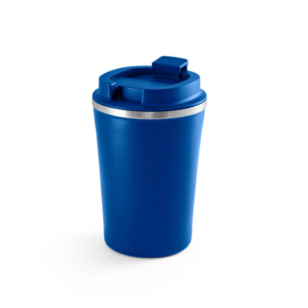 Copo térmico de viagem em aço inox e PP 470 mL - Brinde Corporativo Personalizado | Enova