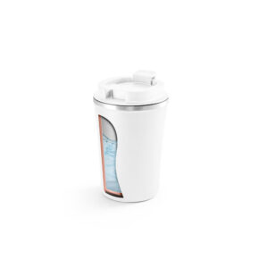 Copo térmico de viagem em aço inox e PP 470 mL - Brinde Corporativo Personalizado | Enova