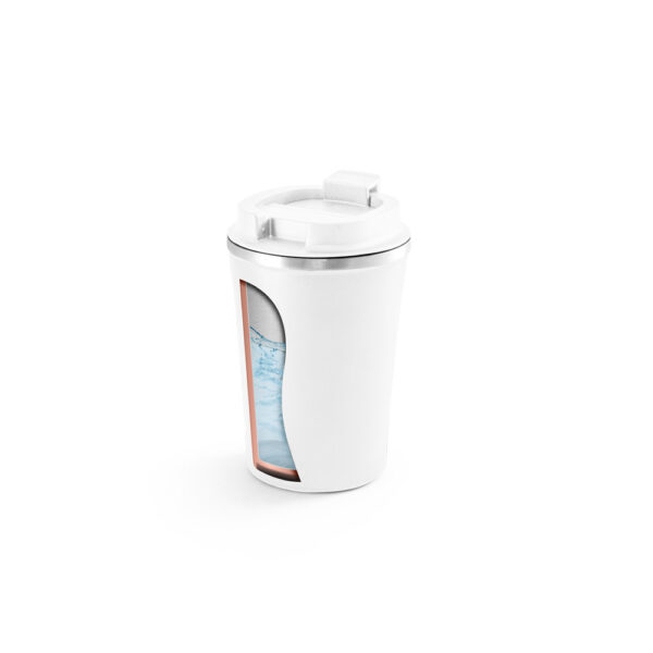 Copo térmico de viagem em aço inox e PP 470 mL - Brinde Corporativo Personalizado | Enova