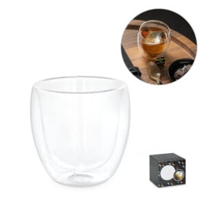 Copo em vidro isotérmico 220 mL - Enova Brindes Personalizados