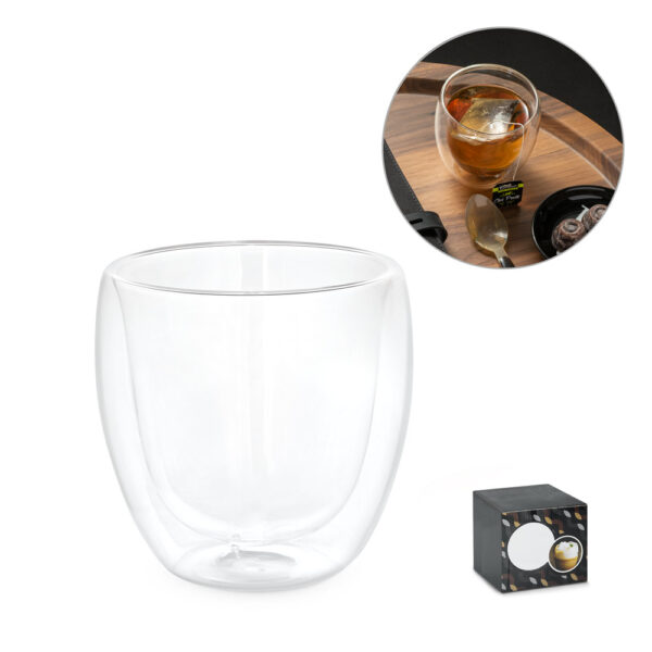Copo em vidro isotérmico 220 mL - Enova Brindes Personalizados