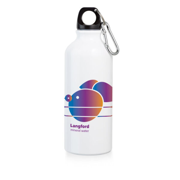 Squeeze em alumínio para sublimação com mosquetão 500 mL - Brinde Corporativo Personalizado | Enova