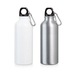 Squeeze em alumínio para sublimação com mosquetão 500 mL - Enova Brindes Personalizados
