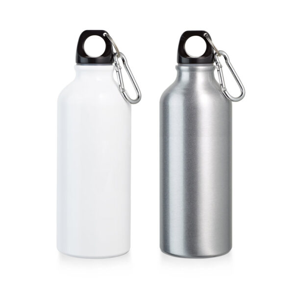 Squeeze em alumínio para sublimação com mosquetão 500 mL - Enova Brindes Personalizados