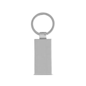 Chaveiro retangular em bambu com revestimento em metal - Brinde Corporativo Personalizado | Enova