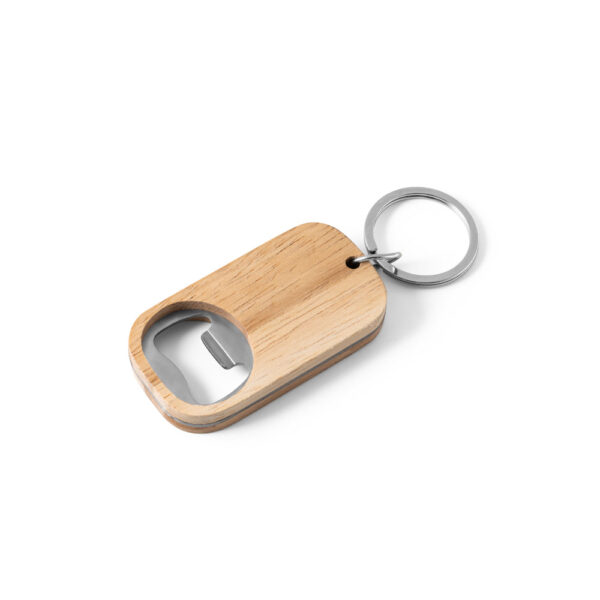 Abridor de garrafas em aço inox e bambu - Brinde Corporativo Personalizado | Enova