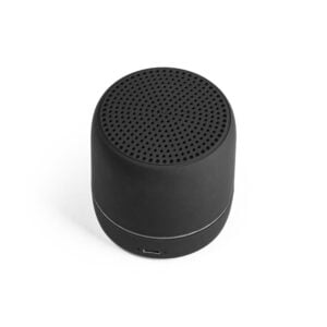 Caixa de som portátil em ABS 100% reciclado com faixa LED exterio - Brinde Corporativo Personalizado | Enova