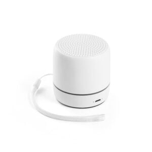 Caixa de som portátil em ABS 100% reciclado com faixa LED exterio - Brinde Corporativo Personalizado | Enova