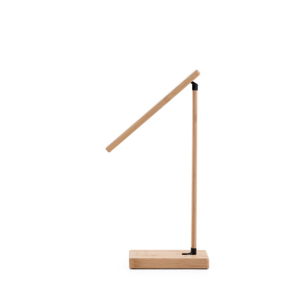Luminária em bambu com carregador wireless - Brinde Corporativo Personalizado | Enova