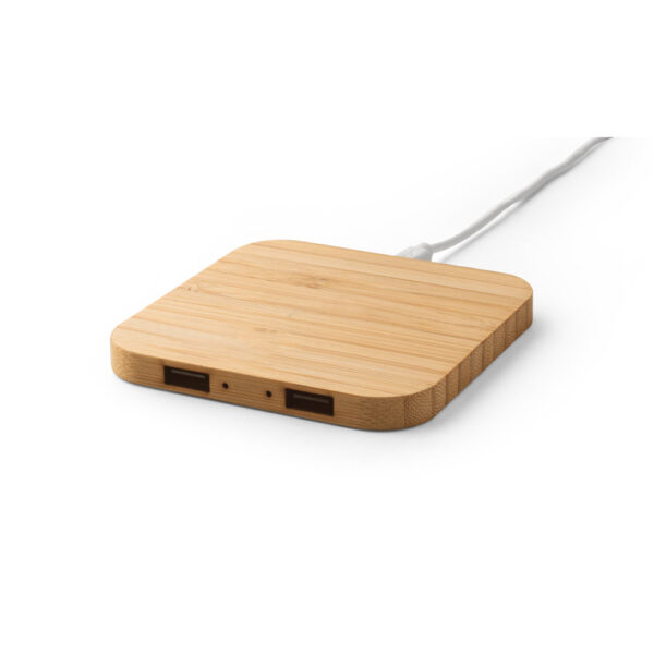 Carregador wireless super rápido em bambu 15 W - Brinde Corporativo Personalizado | Enova