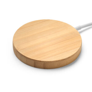 Carregador magnético wireless super rápido em bambu 15 W - Brinde Corporativo Personalizado | Enova