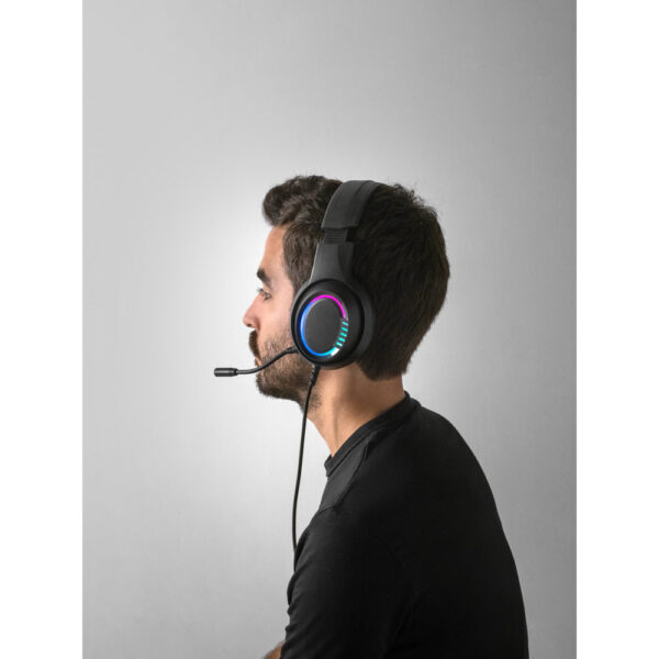 Fones de ouvido para jogos com microfone de alta qualidade incorporado com luzes RGB - Brinde Corporativo Personalizado | Enova