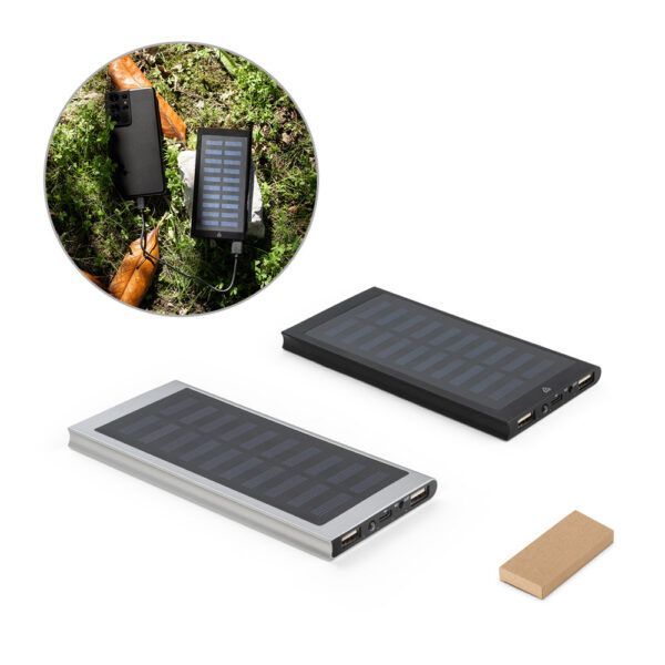Bateria portátil em alumínio 100% reciclado 8000 mAh - Enova Brindes Personalizados