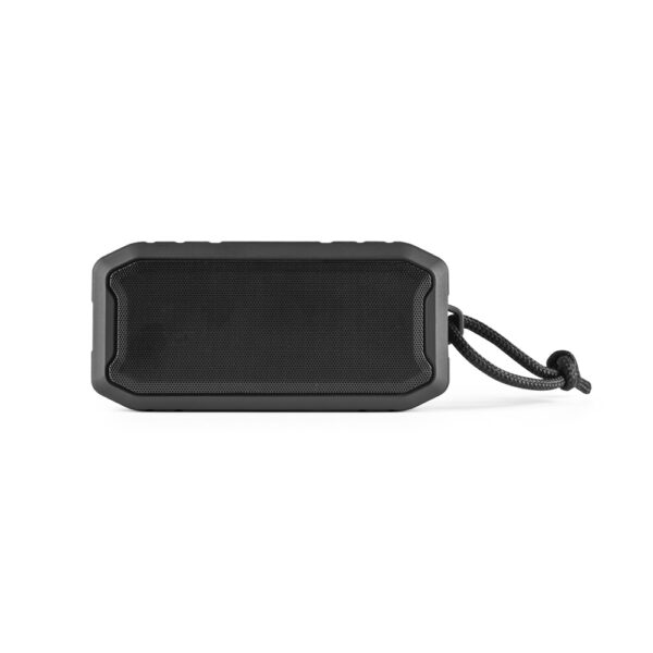 Caixa de som portátil com microfone, em ABS 100% reciclado, à prova de água com IPX7 1200 mAh - Brinde Corporativo Personalizado | Enova