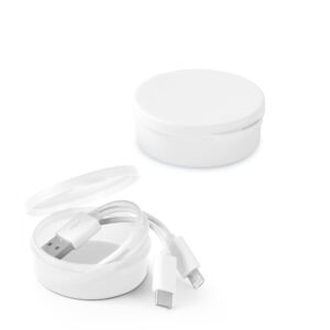 Cabo USB com conector 3 em 1 em ABS e PVC - Enova Brindes Personalizados