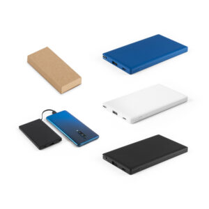 Bateria portátil em ABS 100% reciclado e bateria em lítio 4000 mAh - Enova Brindes Personalizados
