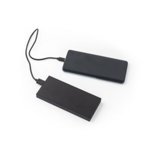 Bateria portátil em alumínio 100% reciclado e bateria em lítio 5000 mAh - Brinde Corporativo Personalizado | Enova