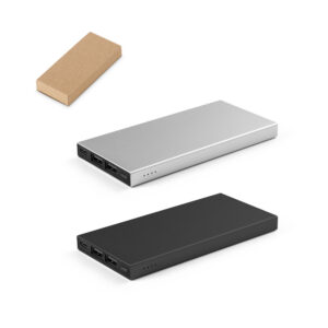 Bateria portátil em alumínio 100% reciclado e bateria em lítio 5000 mAh - Enova Brindes Personalizados