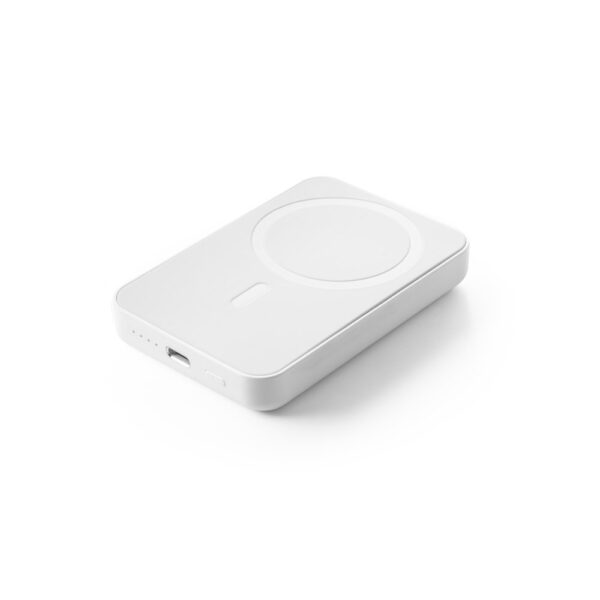 Bateria portátil em ABS 100% reciclado e bateria em lítio 5000 mAh - Brinde Corporativo Personalizado | Enova