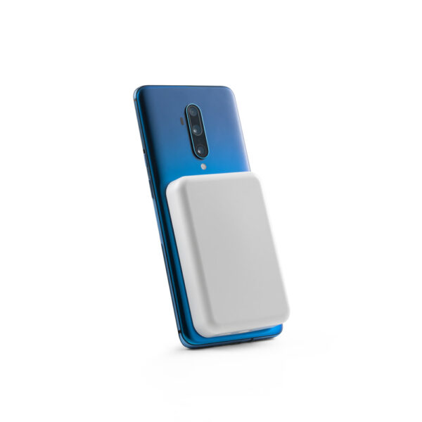 Bateria portátil em ABS 100% reciclado e bateria em lítio 5000 mAh - Brinde Corporativo Personalizado | Enova