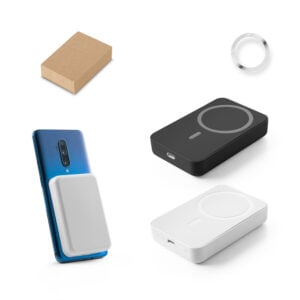 Bateria portátil em ABS 100% reciclado e bateria em lítio 10000 mAh - Enova Brindes Personalizados