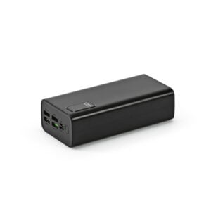 Bateria portátil em ABS 100% reciclado e bateria em lítio 30000 mAh - Brinde Corporativo Personalizado | Enova