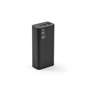 Bateria portátil em ABS 100% reciclado e bateria em lítio 30000 mAh - Brinde Corporativo Personalizado | Enova