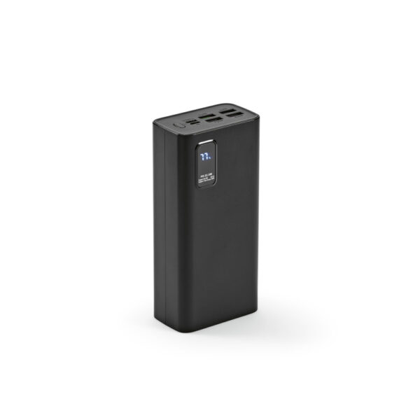 Bateria portátil em ABS 100% reciclado e bateria em lítio 30000 mAh - Brinde Corporativo Personalizado | Enova