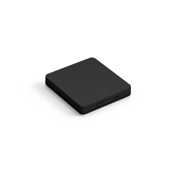 Bateria portátil de carregamento rápido em ABS 100% reciclado com acabamento em mate 5000 mAh - Brinde Corporativo Personalizado | Enova