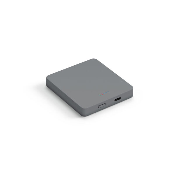 Bateria portátil de carregamento rápido em ABS 100% reciclado com acabamento em mate 5000 mAh - Brinde Corporativo Personalizado | Enova