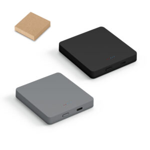 Bateria portátil de carregamento rápido em ABS 100% reciclado com acabamento em mate 5000 mAh - Enova Brindes Personalizados