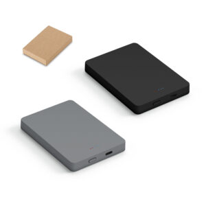 Bateria portátil de carregamento rápido em ABS 100% reciclado com acabamento em mate 10000 mAh - Enova Brindes Personalizados