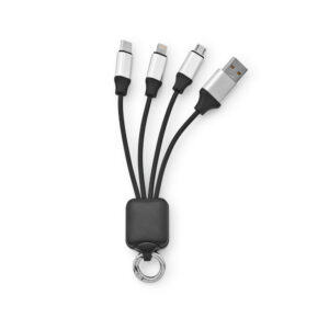 Cabo USB de carregamento rápido 3 em 1 com corpo em PET 100% reciclado (100% rPET) - Brinde Corporativo Personalizado | Enova