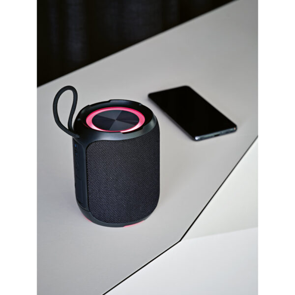 Caixa de som em ABS 100% reciclado à prova de água com classificação IPX6 2600 mAh - Brinde Corporativo Personalizado | Enova