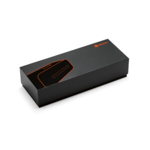 Caixa de som portátil com microfone em ABS - Brinde Corporativo Personalizado | Enova