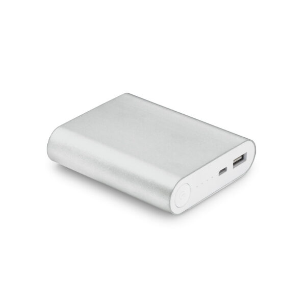 Bateria portátil em alumínio e bateria de lítio 8000 mAh - Brinde Corporativo Personalizado | Enova