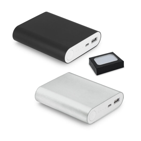 Bateria portátil em alumínio e bateria de lítio 8000 mAh - Enova Brindes Personalizados