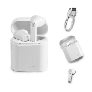 Fones de ouvido wireless em ABS - Enova Brindes Personalizados