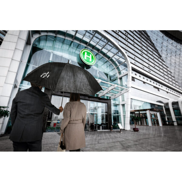 Guarda-chuva grande de portaria em 190T pongee - Brinde Corporativo Personalizado | Enova